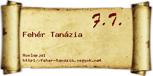 Fehér Tanázia névjegykártya